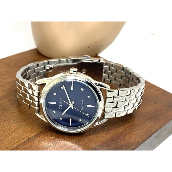 Citizen Women's Watch FE7090-55L Eco Drive Blue Dial Silver Stainless Steel 36mm - Picture 7 of 13